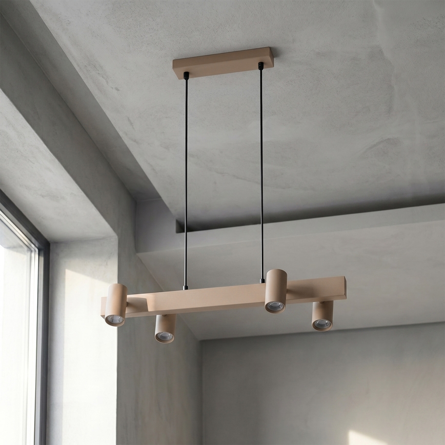 Brilagi - LED RGBW fényerőszabályozható kábeles függeszték SELE 4xGU10/6,5W/230V 2700-6500K bézs