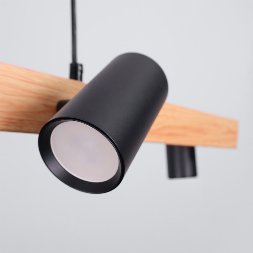 Brilagi - LED RGBW dimmelhető kábeles függeszték SELE 6xGU10/6,5W/230V 2700-6500K fekete/tölgy dekor + távirányító