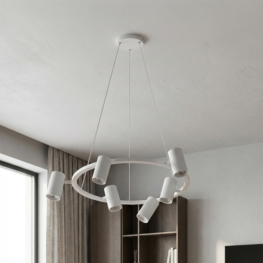 Brilagi - LED RGBW dimmelhető kábeles csillár SELE 6xGU10/6,5W/230V 2700-6500K fehér + távirányító