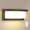 BRILAGI - LED RGBW fényerőszabályozható kültéri fali lámpatest BRICKY 1xE27/12W/230V 2700-6500K antracit IP54