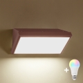 BRILAGI - LED RGBW fényerőszabályozható kültéri fali lámpatest TRIANGLE 1xE27/12W/230V 2700-6500K IP65 barna