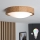 Brilagi - LED RGBW fényerőszabályozható mennyezeti lámpatest CARVALHO SLIM 1xE27/9W/230V 2700-6500K Wi-Fi tölgy, átm. 27 cm