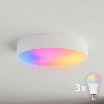 BRILAGI - LED RGBW fényerőszabályozható mennyezeti lámpatest CLARE 3xE27/12W/230V 2700-6500K átmérő 40 cm fehér