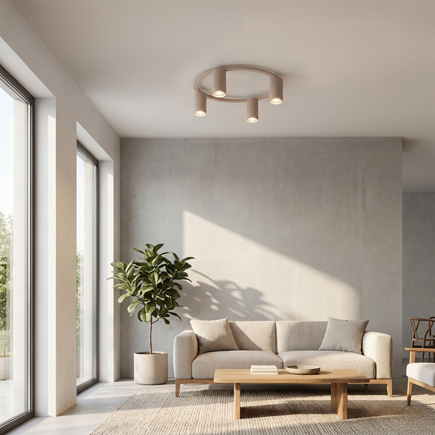 Brilagi - LED RGBW fényerőszabályozható mennyezeti lámpatest SELE 4xGU10/6,5W/230V 2700-6500K bézs