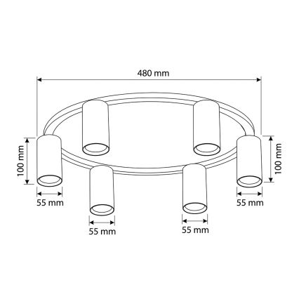 Brilagi - LED RGBW dimmelhető mennyezeti lámpatest SELE 6xGU10/6,5W/230V 2700-6500K bézs + távirányító