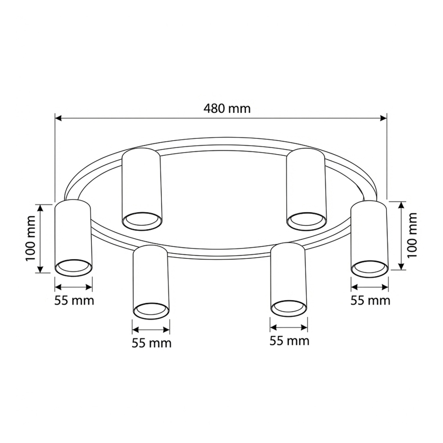 Brilagi - LED RGBW dimmelhető mennyezeti lámpatest SELE 6xGU10/6,5W/230V 2700-6500K bézs + távirányító