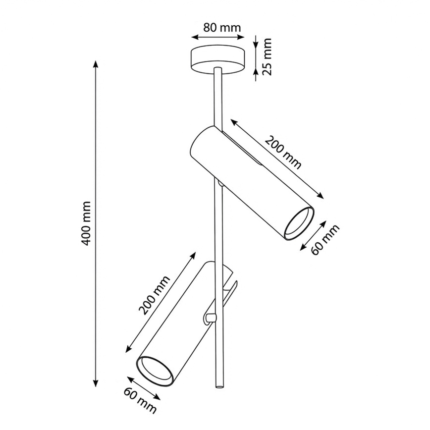 Brilagi - RGBW LED fényerőszabályozható rudas csillár BRANCH 2xGU10/6,5W/230V 2700-6500K fekete