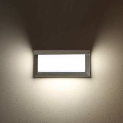 Brilagi - LED RGBW dimmelhető kültéri fali lámpatest BRICKY 1xE27/9W/230V 2700-6500K IP54 szürke
