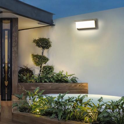 Brilagi - LED RGBW dimmelhető kültéri fali lámpatest BRICKY 1xE27/9W/230V 2700-6500K IP54 szürke
