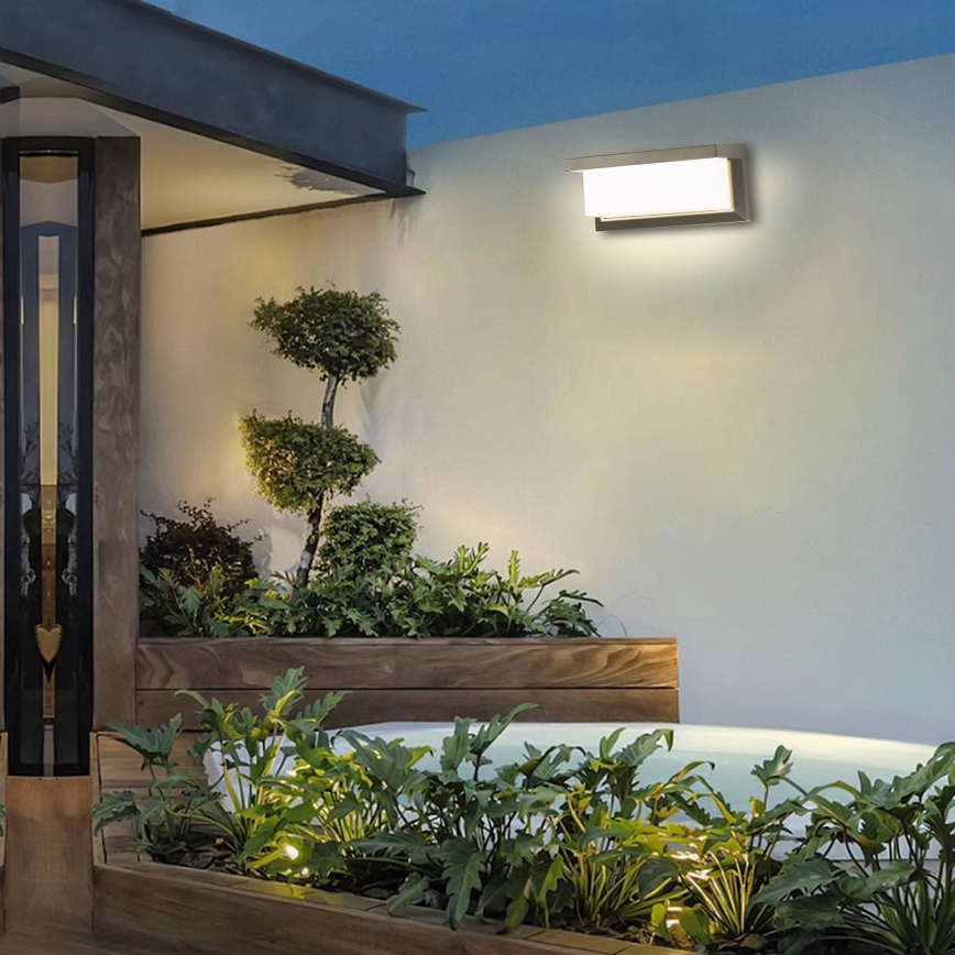 Brilagi - LED RGBW dimmelhető kültéri fali lámpatest BRICKY 1xE27/9W/230V 2700-6500K IP54 szürke