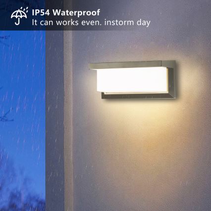 Brilagi - LED RGBW dimmelhető kültéri fali lámpatest BRICKY 1xE27/9W/230V 2700-6500K IP54 szürke