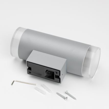 Brilagi - LED RGBW dimmelhető kültéri fali lámpa MATERA 2xGU10/4,8W/230V 3000K IP54 szürke + távirányító