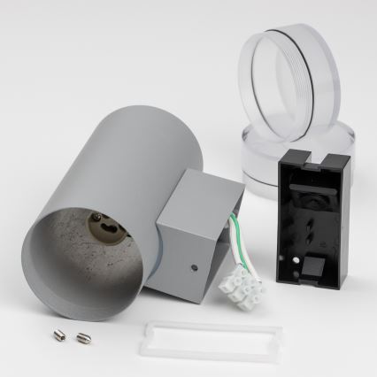 Brilagi - LED RGBW dimmelhető kültéri fali lámpa MATERA 2xGU10/4,8W/230V 3000K IP54 szürke + távirányító