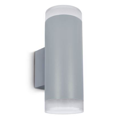 Brilagi - LED RGBW dimmelhető kültéri fali lámpa MATERA 2xGU10/4,8W/230V 3000K IP54 szürke + távirányító