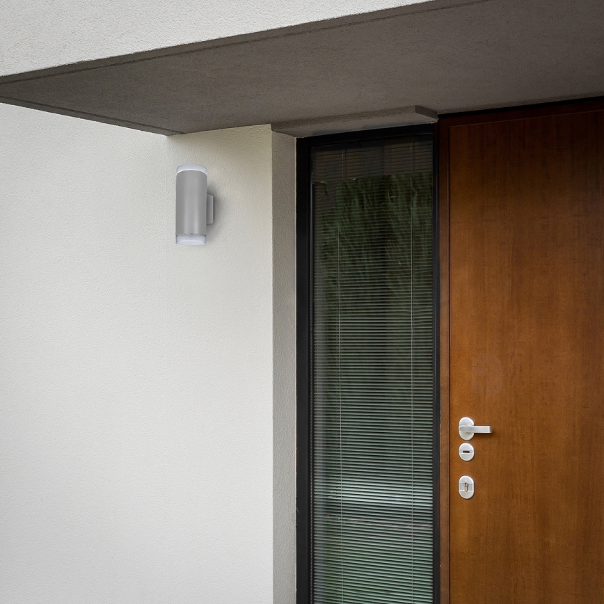 Brilagi - LED RGBW dimmelhető kültéri fali lámpa MATERA 2xGU10/4,8W/230V 3000K IP54 szürke + távirányító