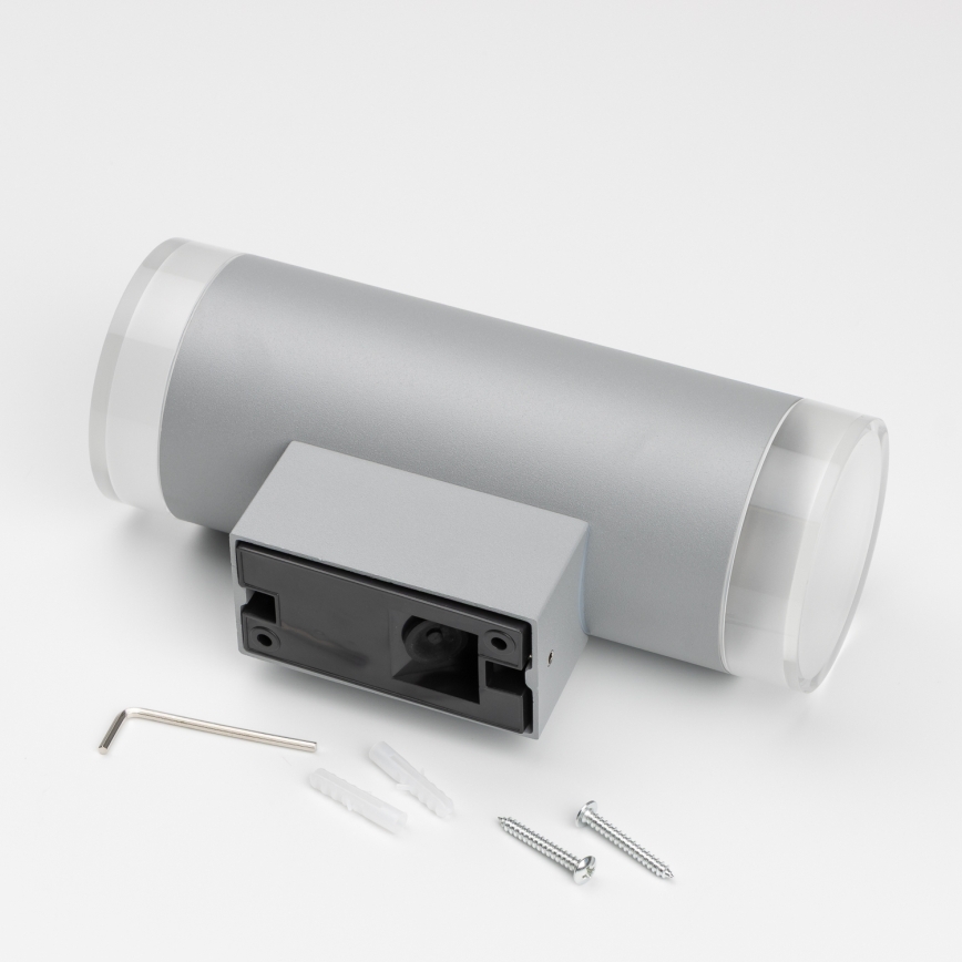 Brilagi - LED RGBW dimmelhető kültéri fali lámpa MATERA 2xGU10/6W/230V 3000K IP54 szürke + távirányító