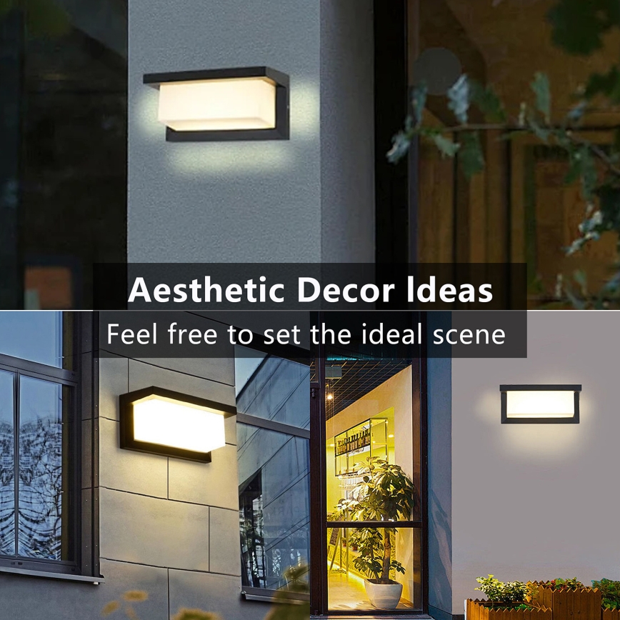 BRILAGI - LED RGBW dimmelhető kültéri fali lámpatest BRICKY 1xE27/12W/230V 2700-6500K IP54 fekete