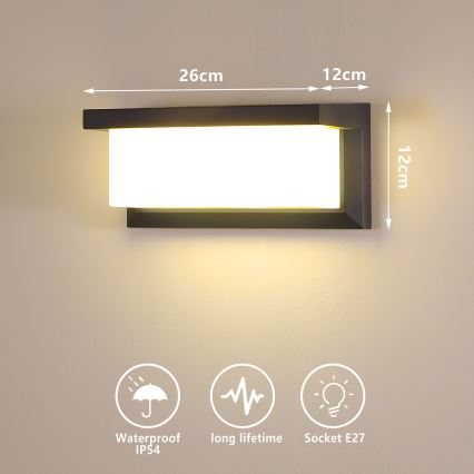 Brilagi - LED RGBW fényerőszabályozható kültéri fali lámpatest BRICKY 1xE27/15W/230V 2700-6500K antracit IP54