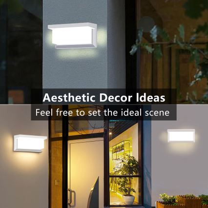 Brilagi - LED RGBW Fényerőszabályozható kültéri fali lámpatest BRICKY 1xE27/15W/230V 2700-6500K IP54 fehér