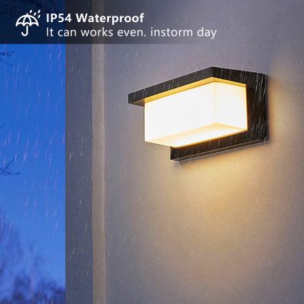 Brilagi - LED RGBW dimmelhető kültéri fali lámpatest BRICKY 1xE27/9W/230V 2700-6500K IP54 fekete