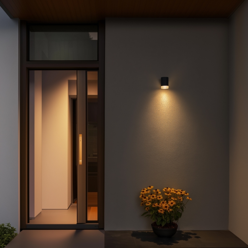 Brilagi - LED RGBW fényerőszabályozható kültéri fali lámpatest MATERA 1xGU10/4,8W/230V 3000K IP54 antracit + távirányító