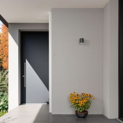 Brilagi - LED RGBW fényerőszabályozható kültéri fali lámpatest MATERA 1xGU10/4,8W/230V 3000K IP54 antracit + távirányító