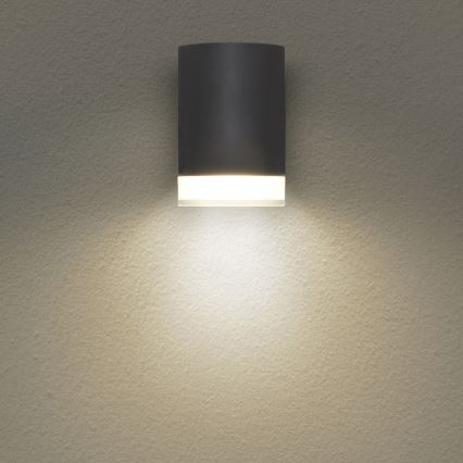 Brilagi - LED RGBW fényerőszabályozható kültéri fali lámpatest MATERA 1xGU10/4,8W/230V 3000K IP54 antracit + távirányító