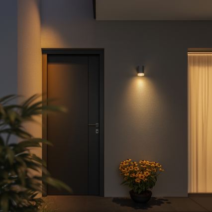 Brilagi - LED RGBW dimmelhető kültéri fali lámpatest MATERA 1xGU10/4,8W/230V 3000K IP54 szürke + távirányító