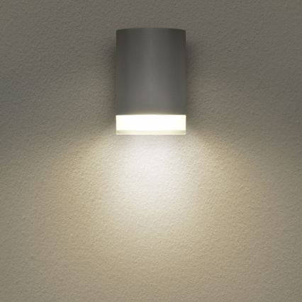 Brilagi - LED RGBW dimmelhető kültéri fali lámpatest MATERA 1xGU10/4,8W/230V 3000K IP54 szürke + távirányító