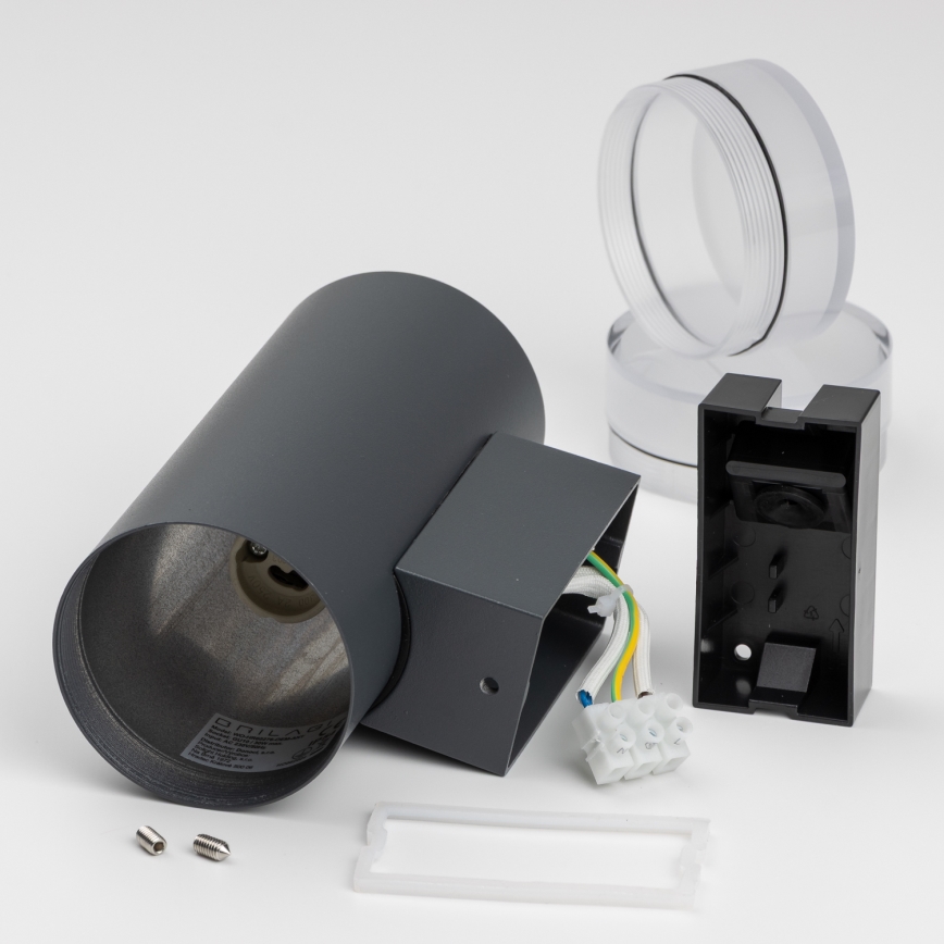 Brilagi - LED RGBW dimmelhető kültéri fali lámpa MATERA 2xGU10/4,8W/230V 3000K IP54 antracit + távirányító