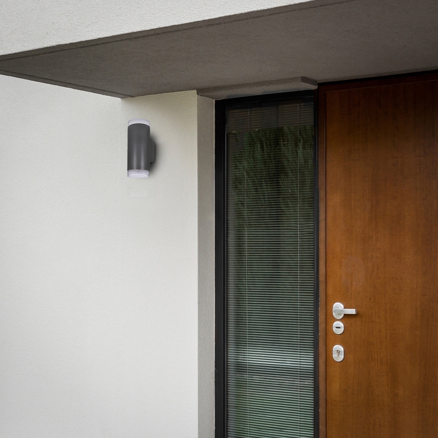 Brilagi - LED RGBW dimmelhető kültéri fali lámpa MATERA 2xGU10/4,8W/230V 3000K IP54 antracit + távirányító