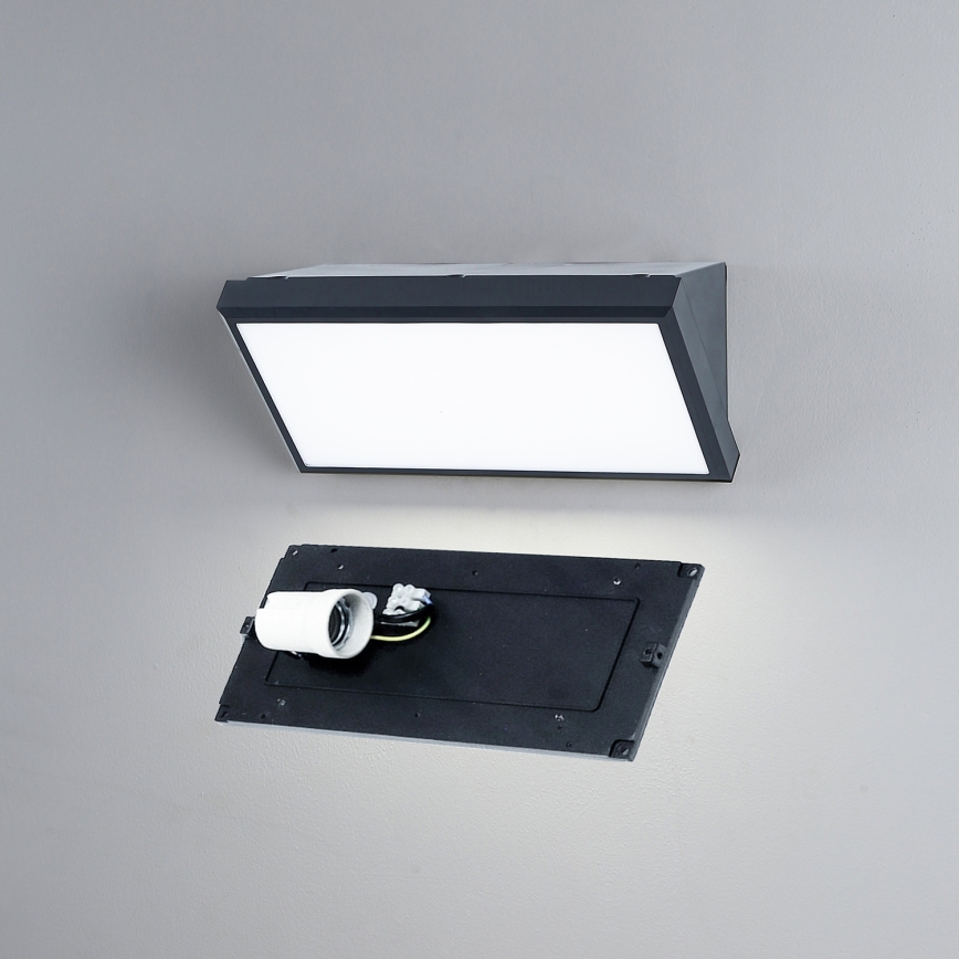 Brilagi - LED RGBW dimmelhető kültéri fali lámpa TRIANGLE 1xE27/15W/230V 2700-6500K IP65 antracit