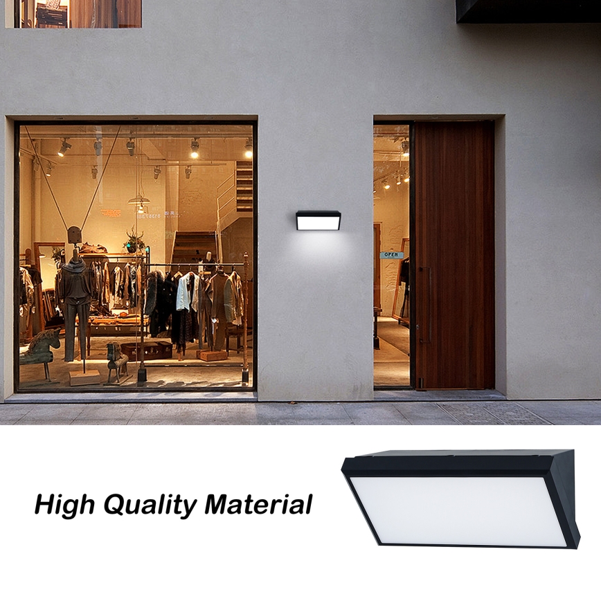 Brilagi - LED RGBW fényerőszabályozható kültéri fali lámpa TRIANGLE 1xE27/15W/230V 2700-6500K IP65 fekete