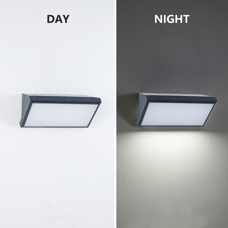 Brilagi - LED RGBW dimmelhető kültéri fali lámpa TRIANGLE 1xE27/9W/230V 2700-6500K IP65 antracit