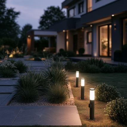 BRILAGI - LED RGBW dimmelhető kültéri lámpa foglalattal ELIA 1xE27/6,5W/230V 2700-6500K IP44 Wi‑Fi 50 cm antracit