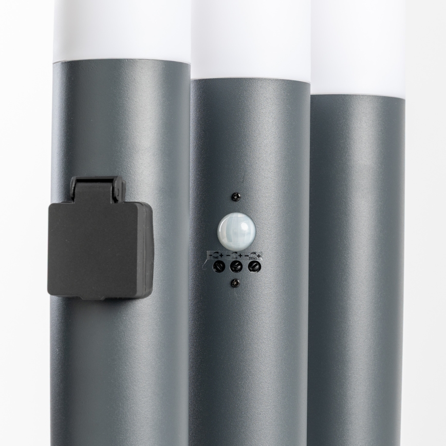 BRILAGI - LED RGBW dimmelhető kültéri lámpa foglalattal ELIA 1xE27/6,5W/230V 2700-6500K IP44 Wi‑Fi 50 cm antracit