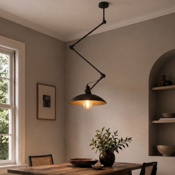 Brilagi - LED rudas csillár IRONBEAM 1xE27/60W/230V fekete