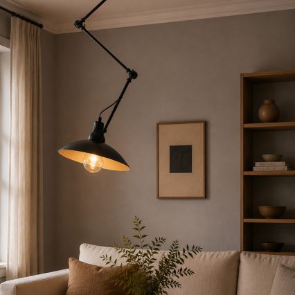 Brilagi - LED rudas csillár IRONBEAM 1xE27/60W/230V fekete