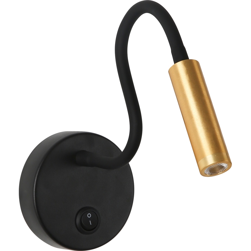 Brilagi - LED Rugalmas fali lámpa MAYA LED/3W/230V 4000K fekete/arany