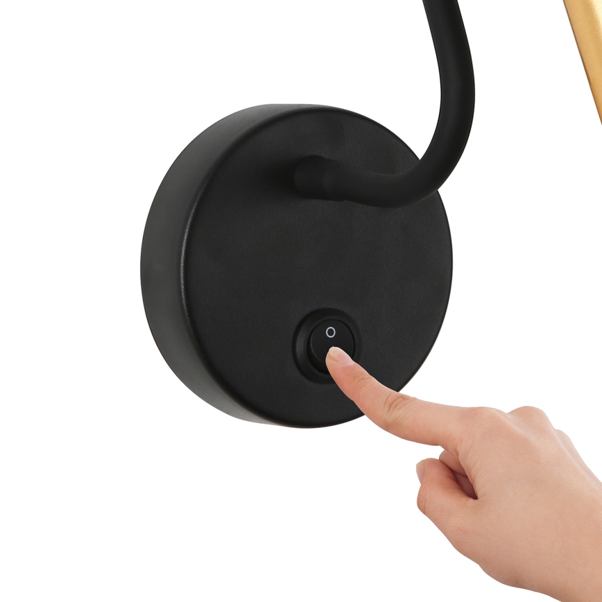 Brilagi - LED Rugalmas fali lámpa MAYA LED/3W/230V 4000K fekete/arany