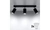 Brilagi -  LED Spotlámpa ASMUS 3xGU10/7W/230V fekete