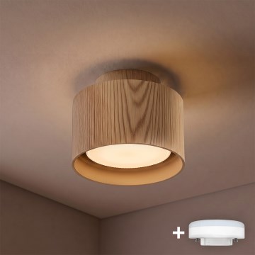BRILAGI - LED spotlámpa BACKLIT 1xGX53/15W/230V + LED/3W átm. 10 cm tölgy dekor