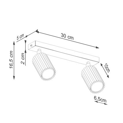 Brilagi - LED spotlámpa CRESTO 2xGU10/10W/230V arany