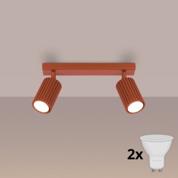 Brilagi - LED spotlámpa CRESTO 2xGU10/10W/230V piros