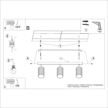 Brilagi - LED spotlámpa CRESTO 3xGU10/10W/230V arany