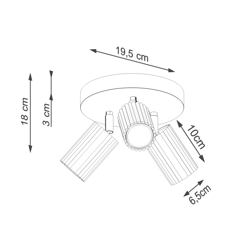 Brilagi - LED spotlámpa CRESTO 3xGU10/10W/230V barna