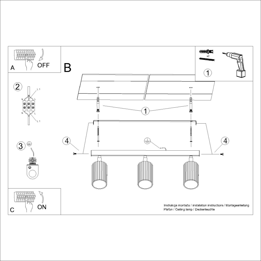 Brilagi - LED spotlámpa CRESTO 3xGU10/10W/230V fehér