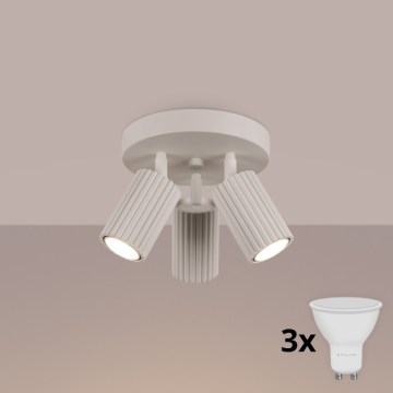 Brilagi - LED spotlámpa CRESTO 3xGU10/10W/230V krémszínű