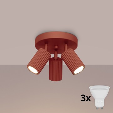 Brilagi - LED spotlámpa CRESTO 3xGU10/10W/230V, piros