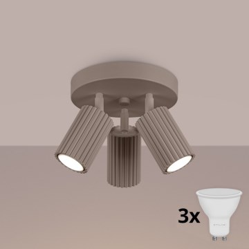 Brilagi - LED spotlámpa CRESTO 3xGU10/10W/230V taupe
